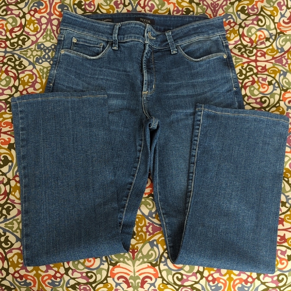 NYDJ Straight Leg Denim Jeans - Classic Blue